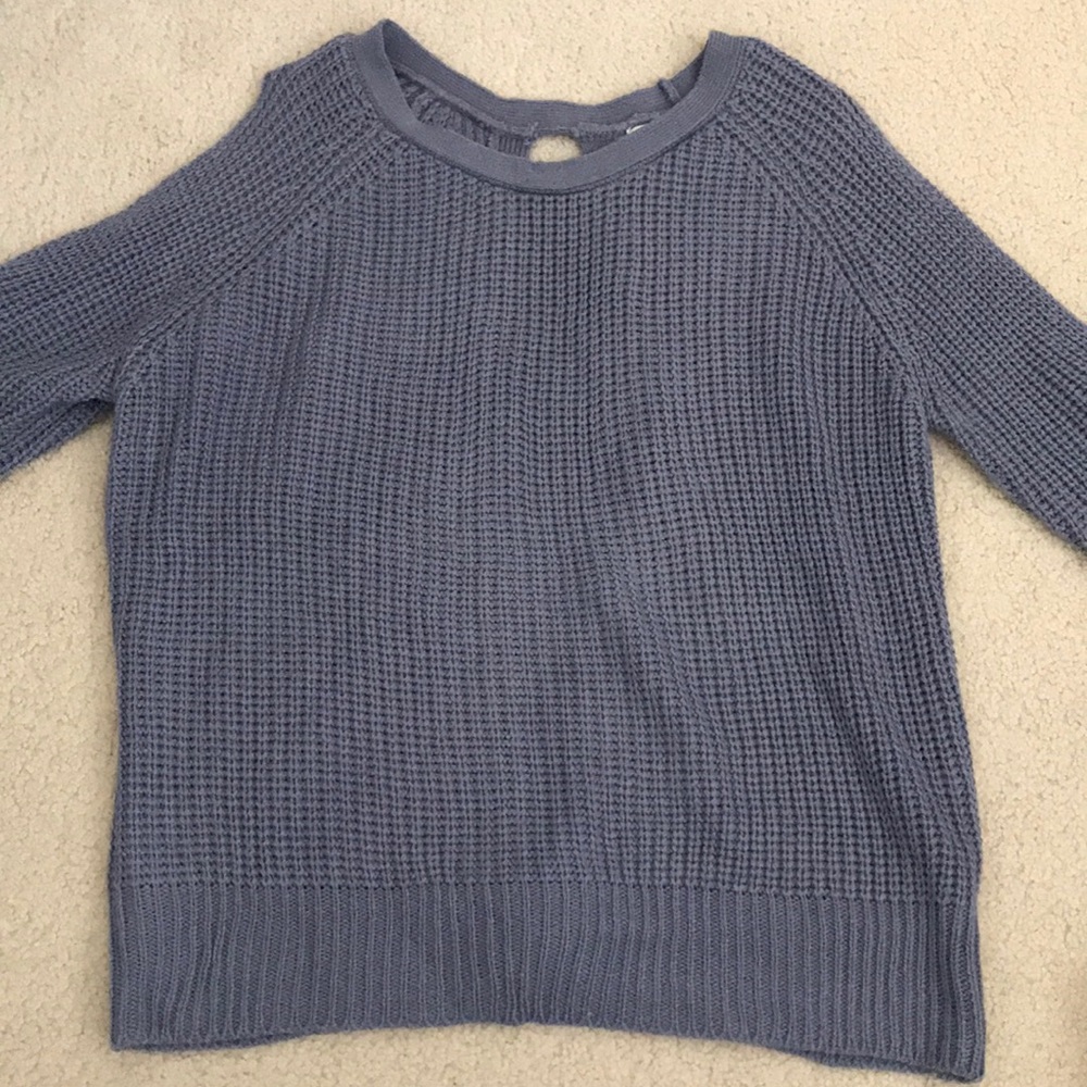 blue sweater